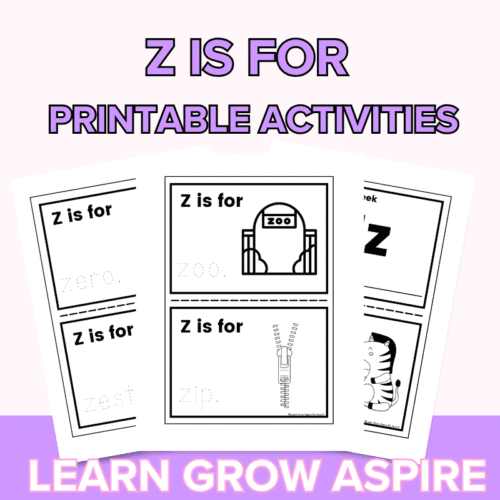 Free letter Z is for printable worksheets for preschoolers.