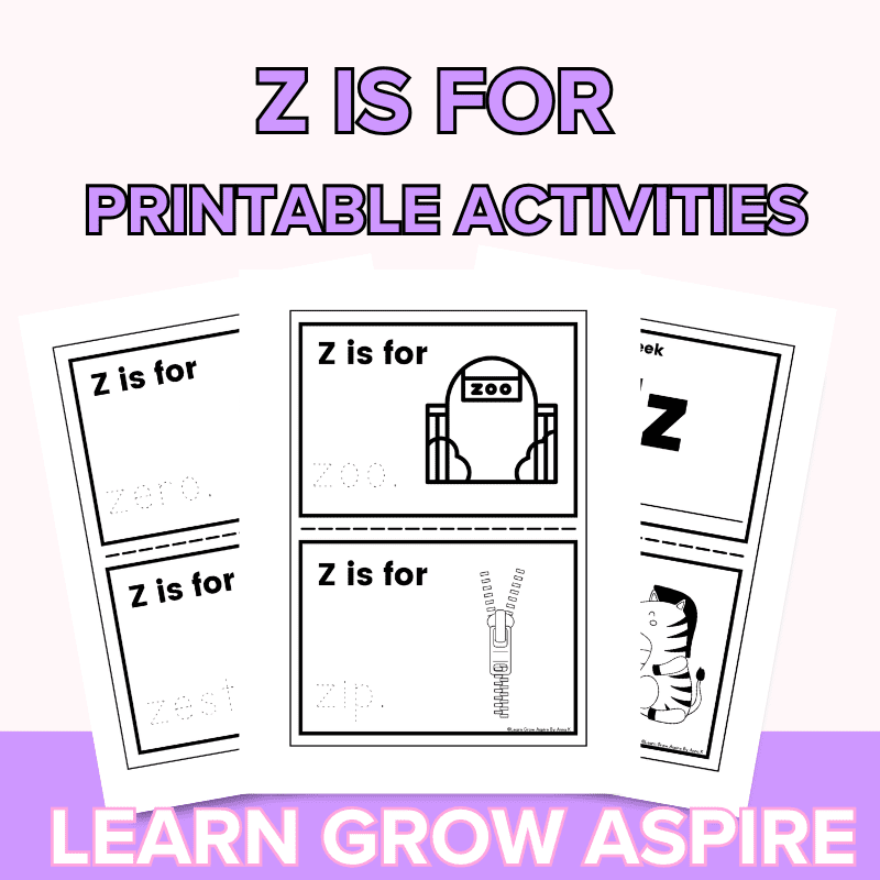 Free letter Z is for printable worksheets for preschoolers. 