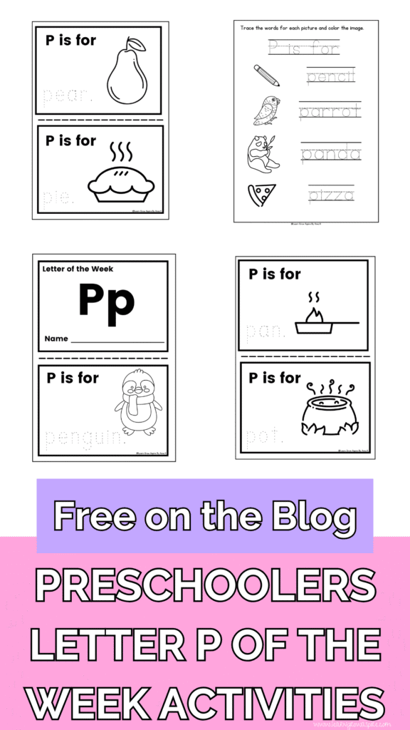 P is for printable preschool worksheets for the letter P of the week. 