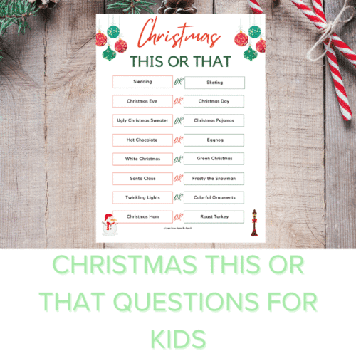 Christmas This Or That Questions For Kids