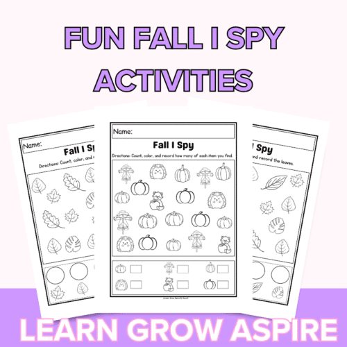 Free I Spy Fall Printables for Preschoolers