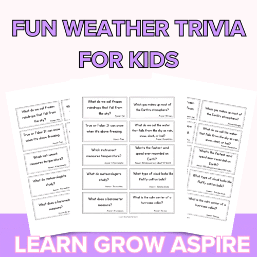 Fun weather trivia for kids with answers