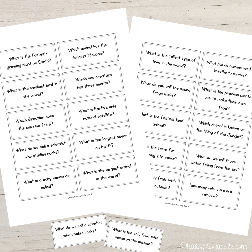 Fun nature trivia questions and answers printable