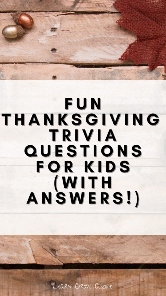 Fun Thanksgiving trivia questions for kids with answers.