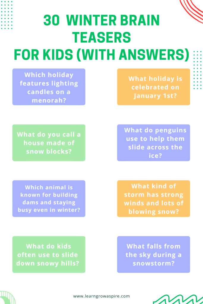 Winter trivia questions for kids with answers.