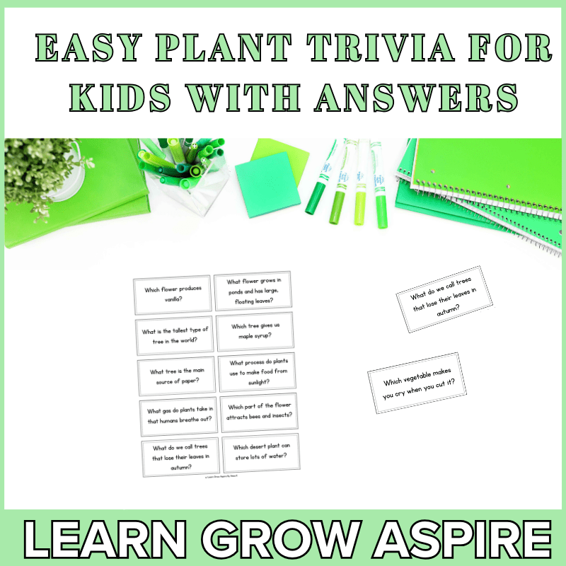 Easy Plant Trivia For Kids With Answers