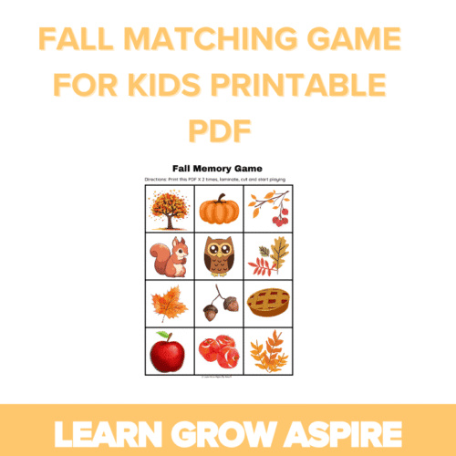 Free Printable Fall Matching Game