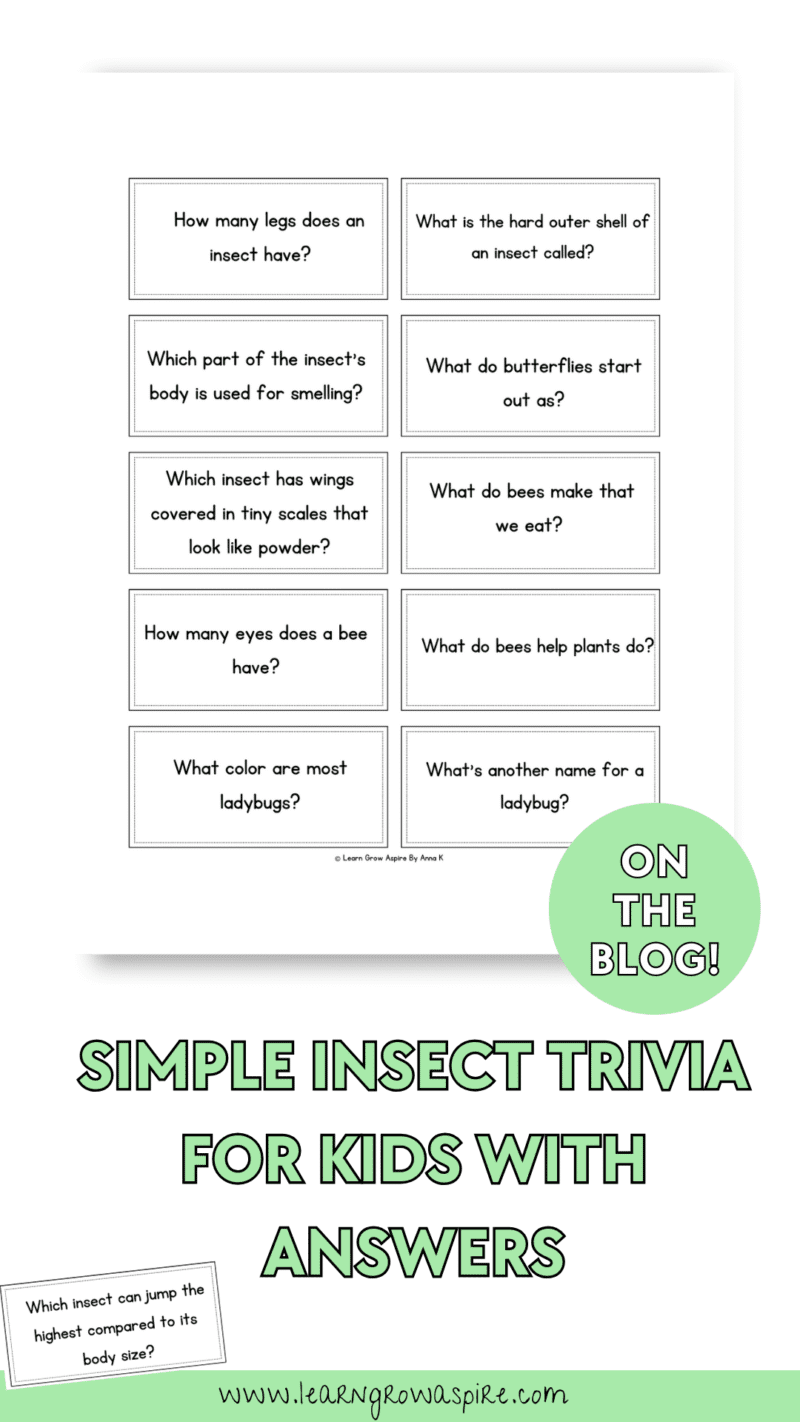 Insects Questions Easy Insect Trivia For Kids With Answers | Learn Grow Aspire