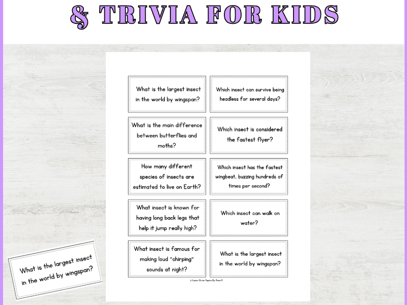 Insect Trivia For Kids With Answers ( Part 2)