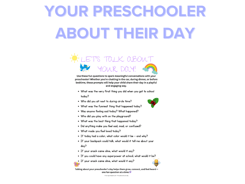 Fun Questions to Ask Your Preschooler About Their Day