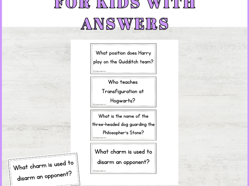 Harry Potter Trivia For Kids With Answers