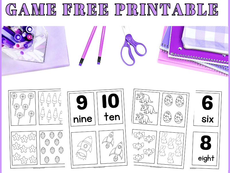 Numbers Matching Game Printable For Preschoolers
