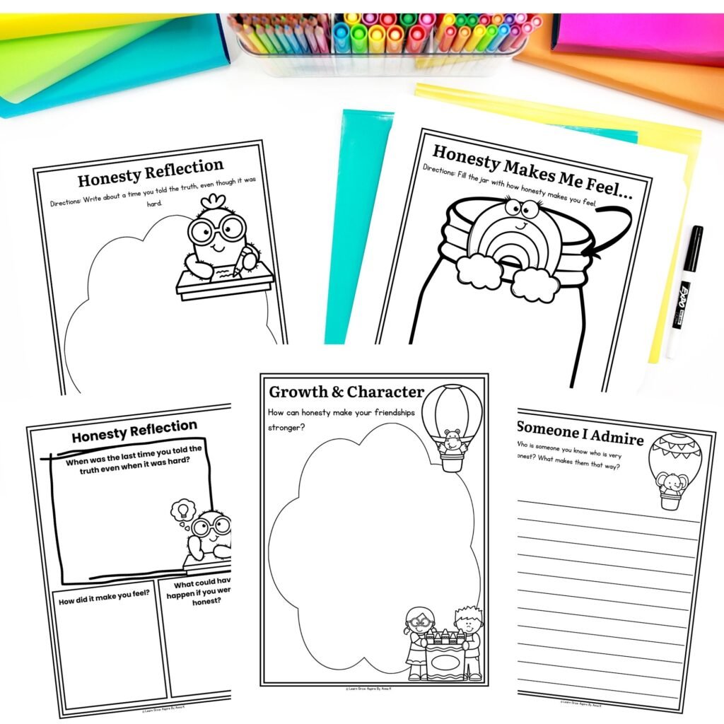 Classroom honesty activities for kids pdf