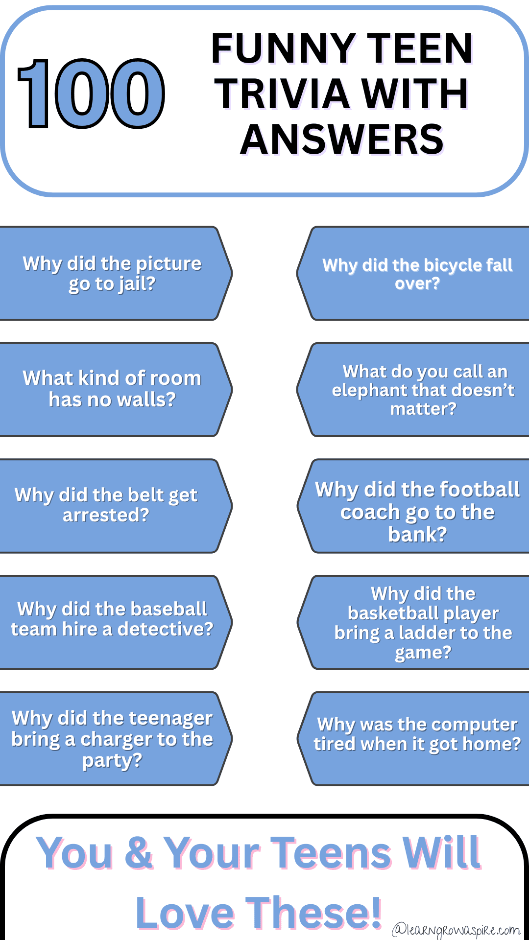 100 Funny Trivia Questions for Teens (With Answers!) | Learn Grow Aspire