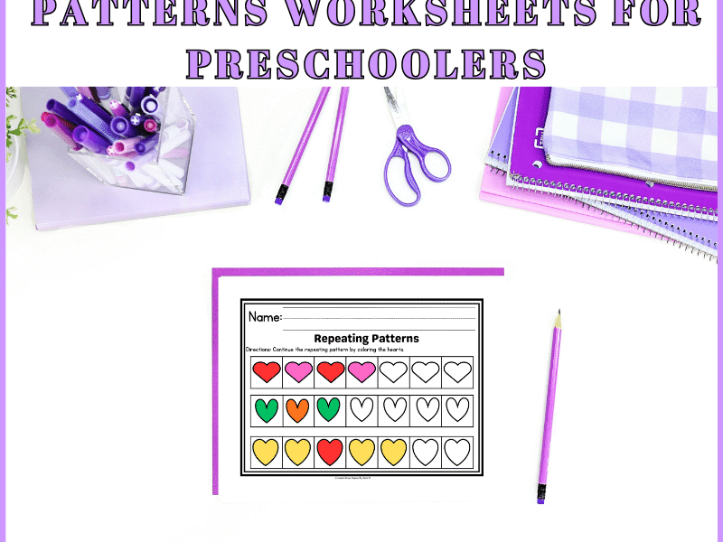 Free Printable Heart Patterns Worksheets For Preschoolers