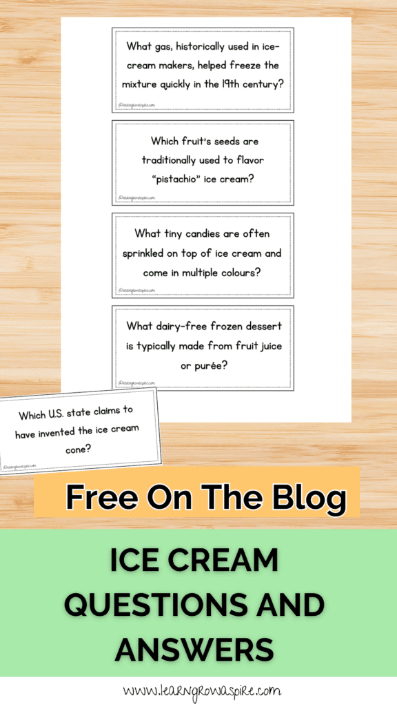 Ice cream questions and answers