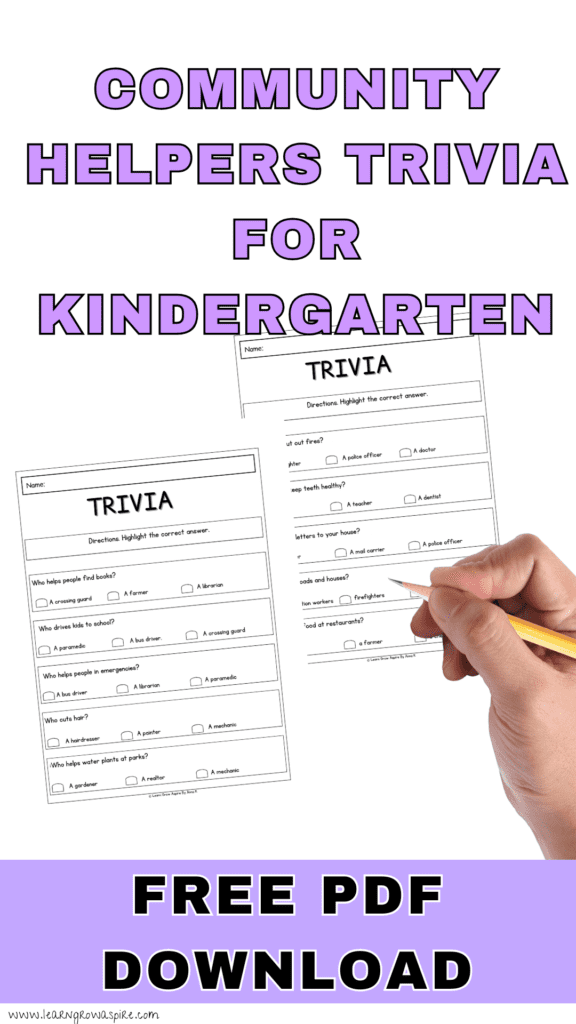Community helpers trivia questions and answers