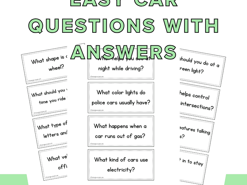 Car Trivia Questions For Kids With Answers