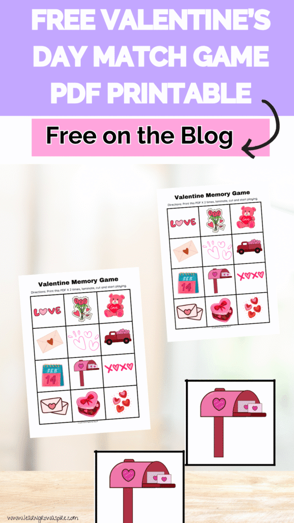 Free Valentine’s Day Game PDF Printable For Kids