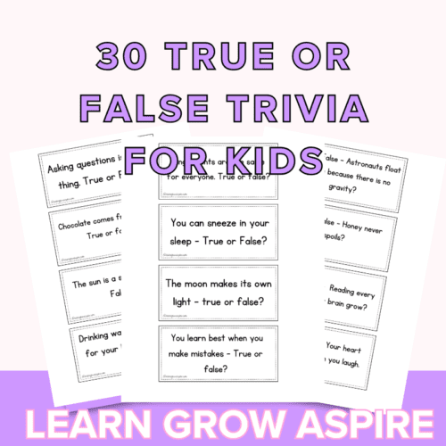 True Or False Trivia For Kids
