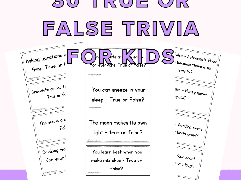 True Or False Trivia For Kids