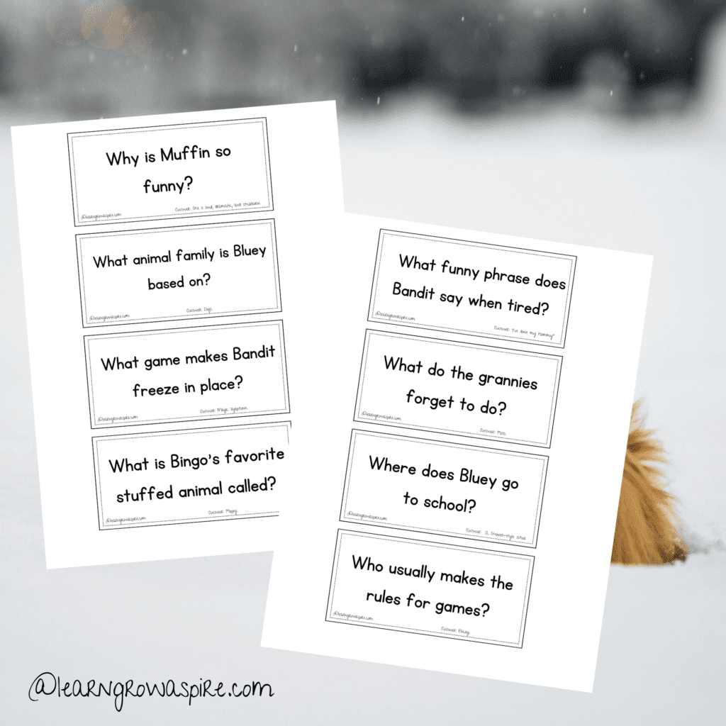 Fun bluey trivia for kids with answers