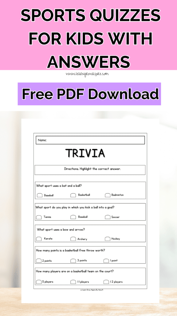 Simple sports quiz questions and answers pdf download