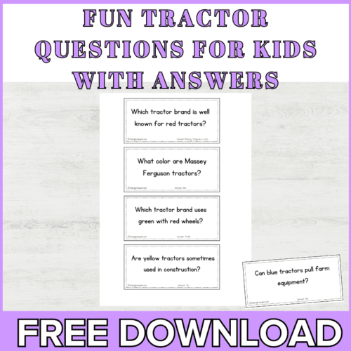 Tractor quiz for kids with answers