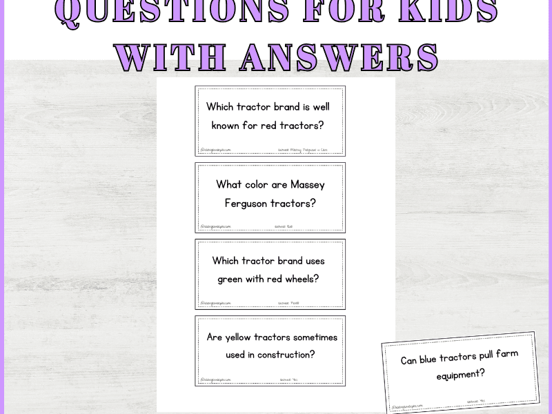 Tractor Quizzes For Kids With Answers