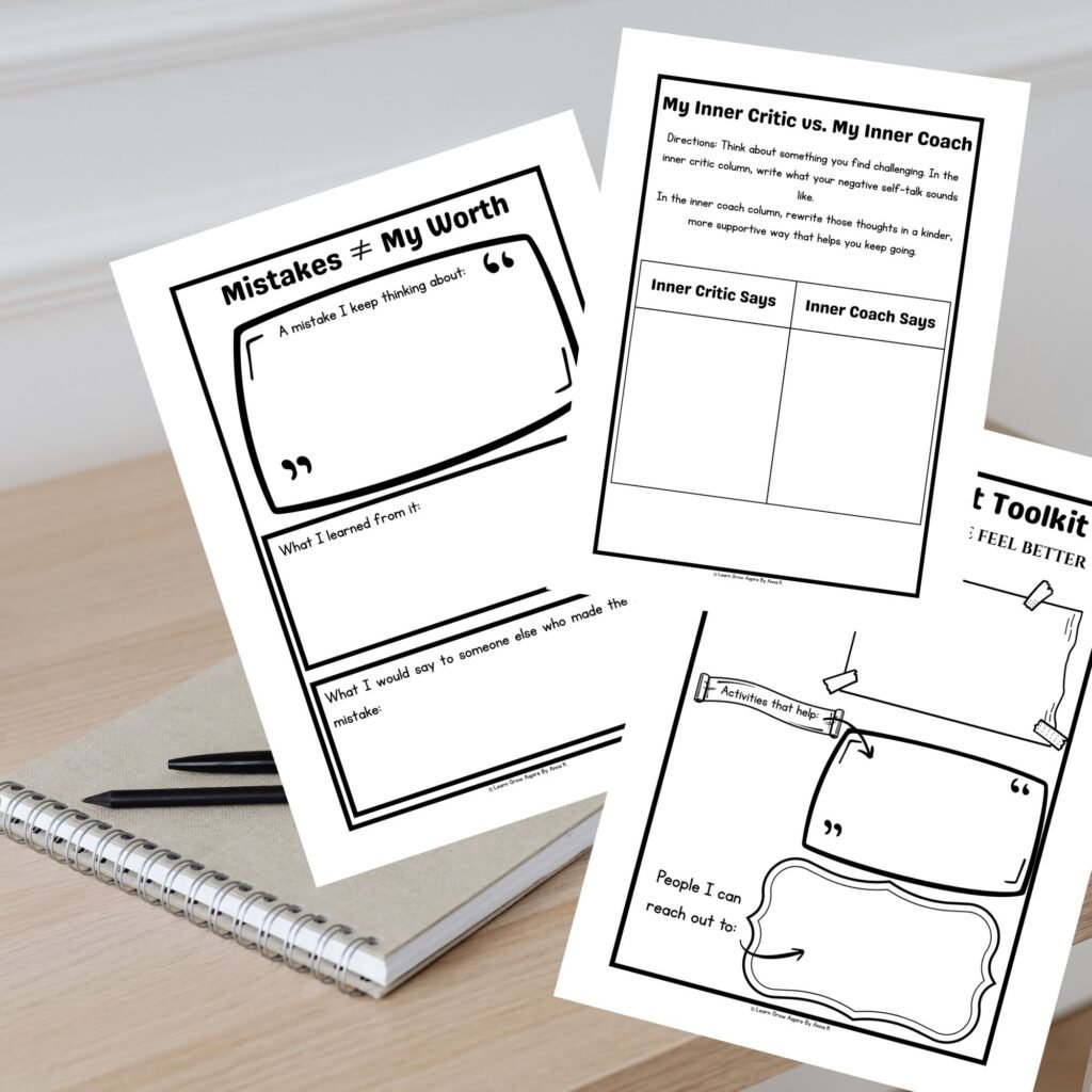 Teens self compassion worksheets pdf