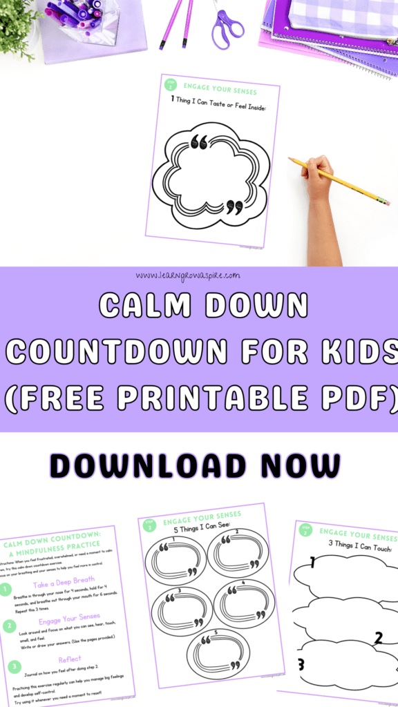 Calming activities for kids in the classroom pdf