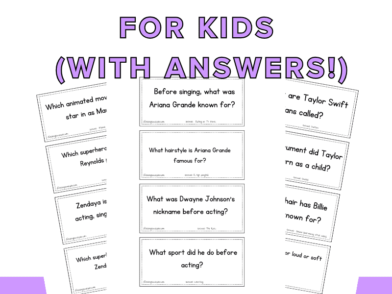 Celebrity Trivia For Kids (With Answers!)
