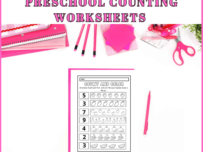 Free Printable Preschool Counting Worksheets