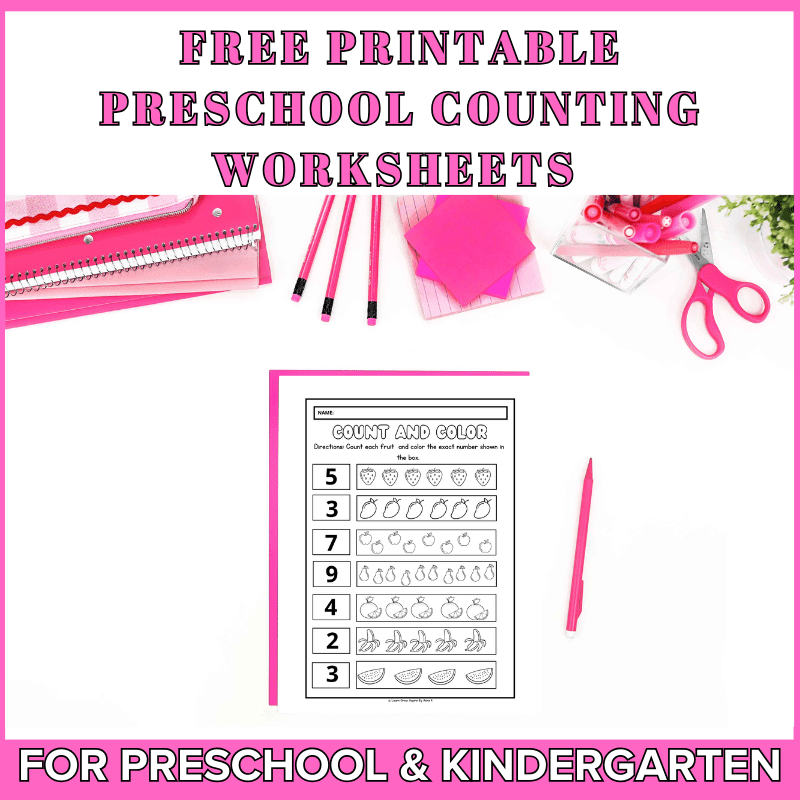 Free printable preschool counting worksheets pdf