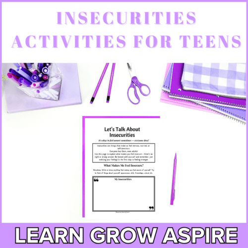 Insecurities For Teens Worksheets PDF Every Teen Needs