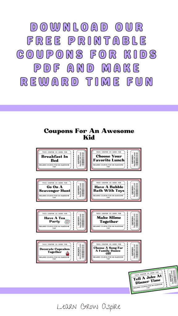 Free printable coupon book template