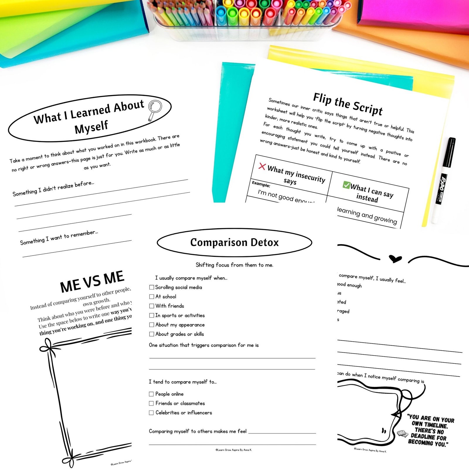 Coping With Insecurity Worksheets.pdf Insecurities For Teens Worksheets PDF Every Teen Needs | Learn Grow Aspire