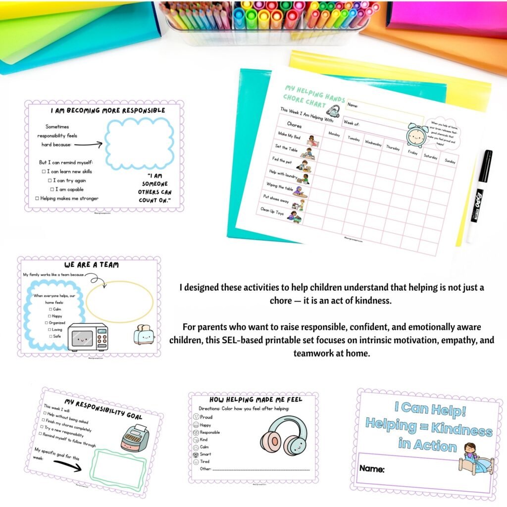 responsibility chart for kids printable