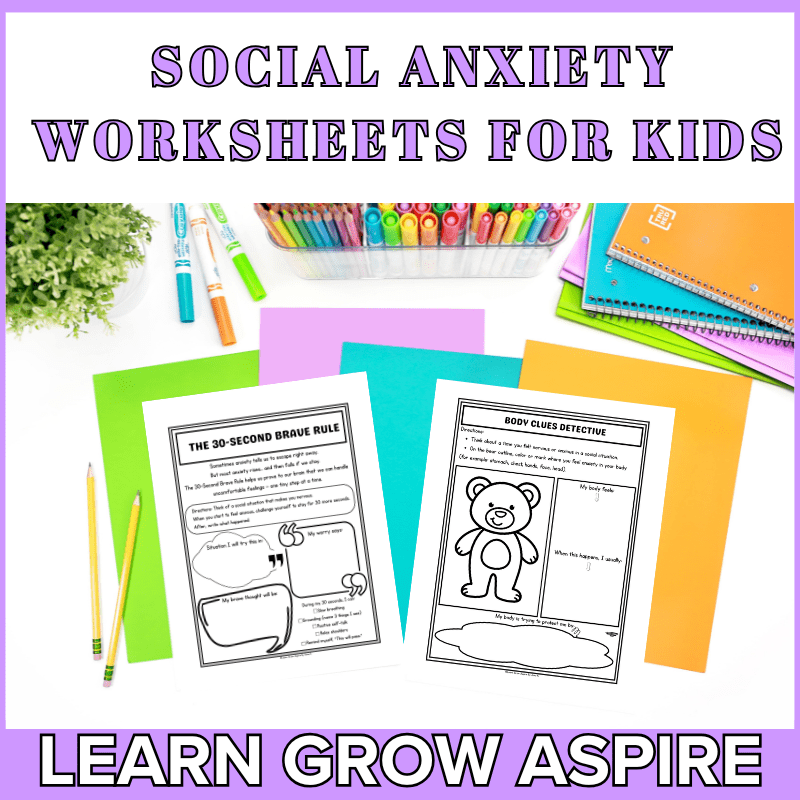 How to Help Kids Overcome Social Anxiety - Social anxiety worksheets for kids printable pdf.