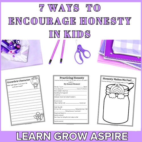 Printable honesty worksheets pdf to teach kids how to be honest.