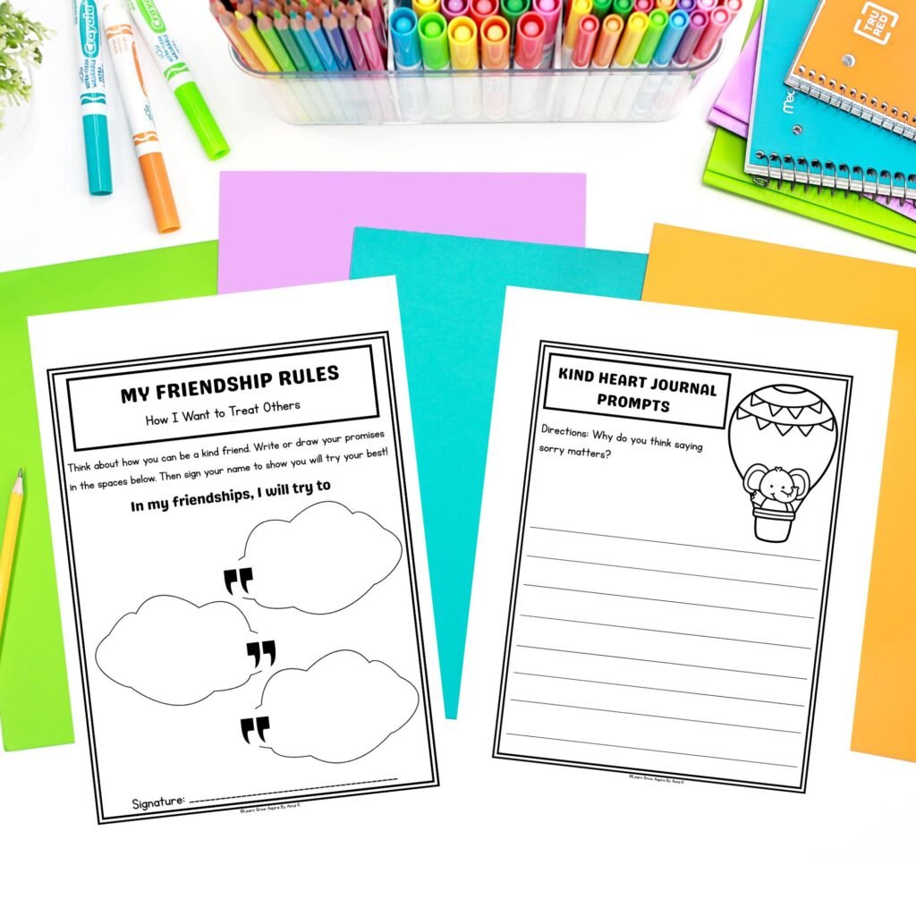 Apology worksheet for kids