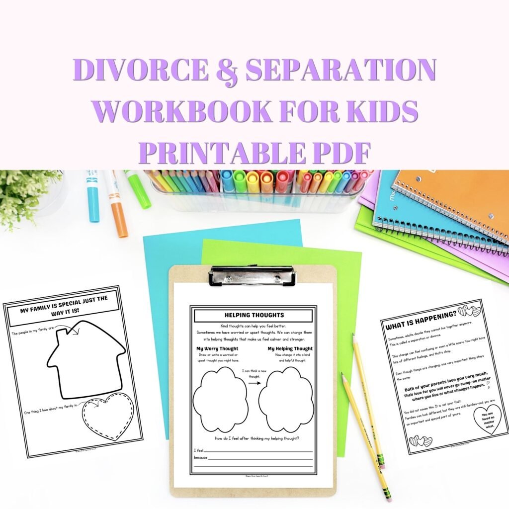 Divorce counselling PDF printable worksheets. 