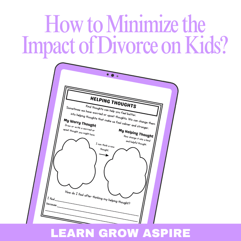 How to Minimize the Impact of Divorce on Kids - Divorce worksheets and activities for kids printable pdf.