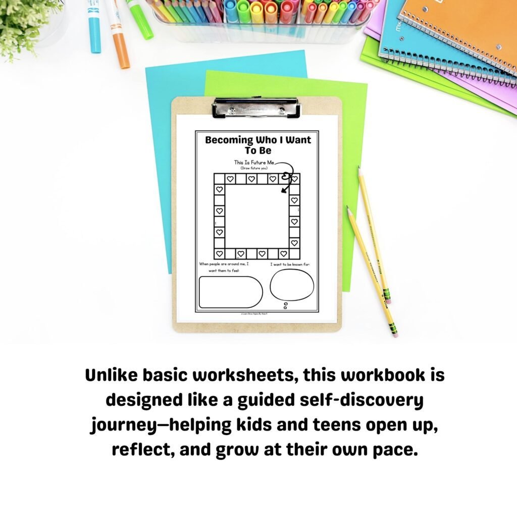 who am i self discovery workbook printable pdf for teens and tweens