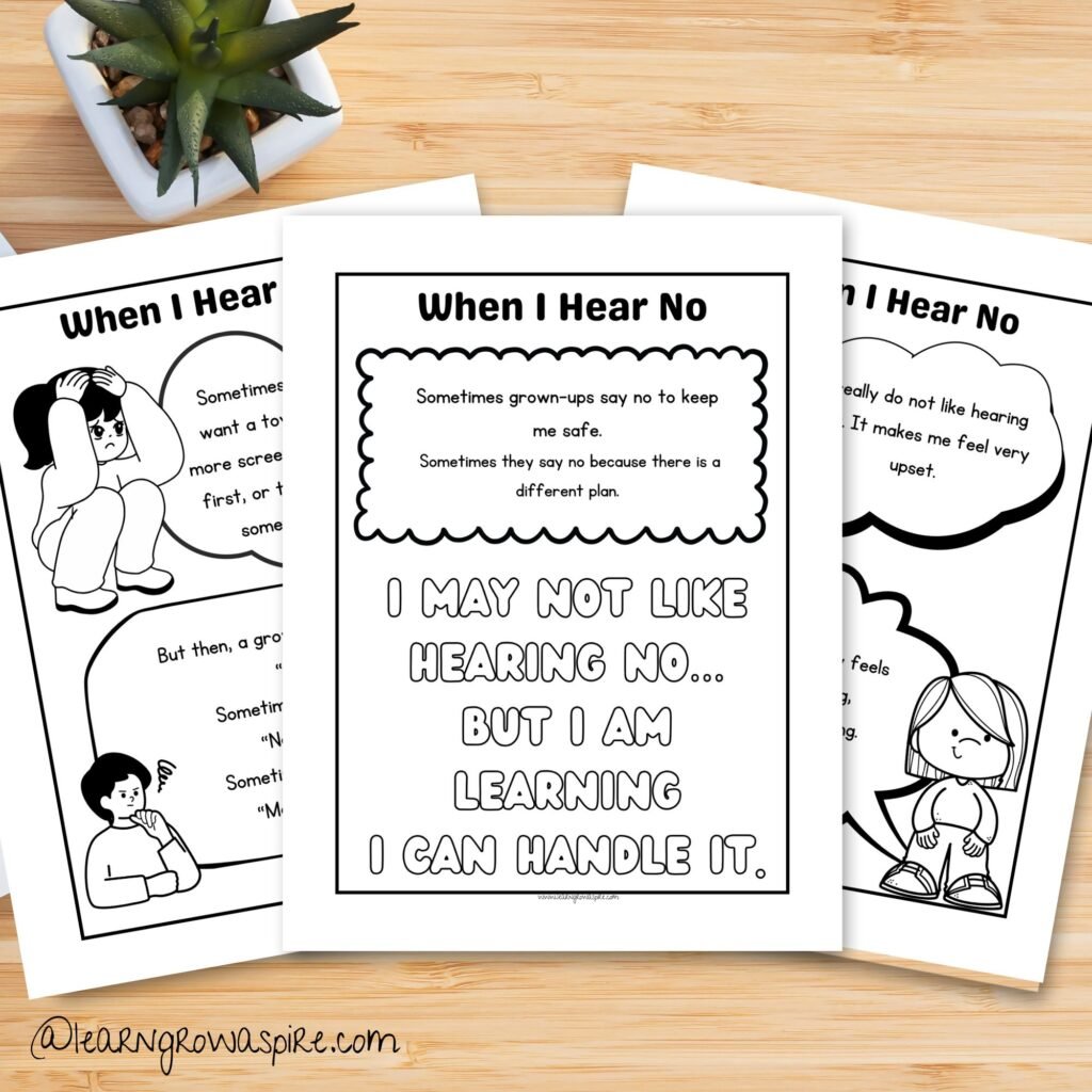 Accepting no social stories printable worksheets for kids download pdf.