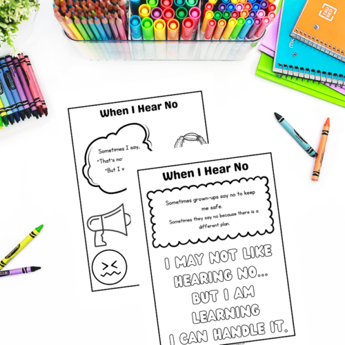 Accepting No Social Story Worksheets For Kids
