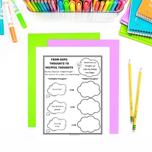 Self Control Worksheets to Help Kids Manage Big Feelings | Learn Grow ...