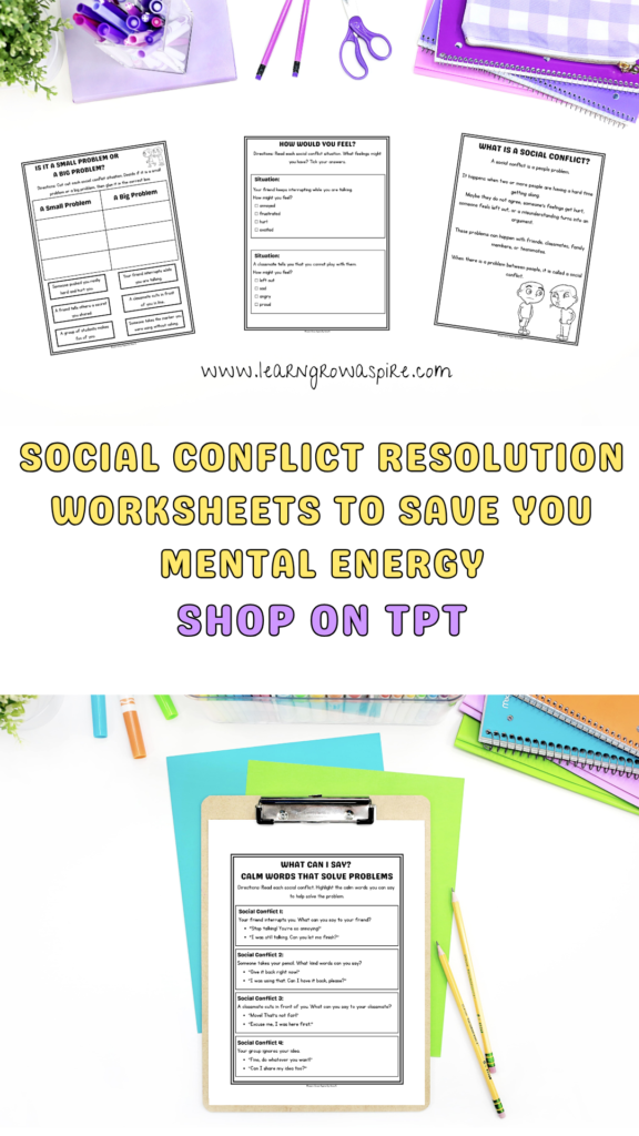 Conflict resolution worksheet for students pdf download