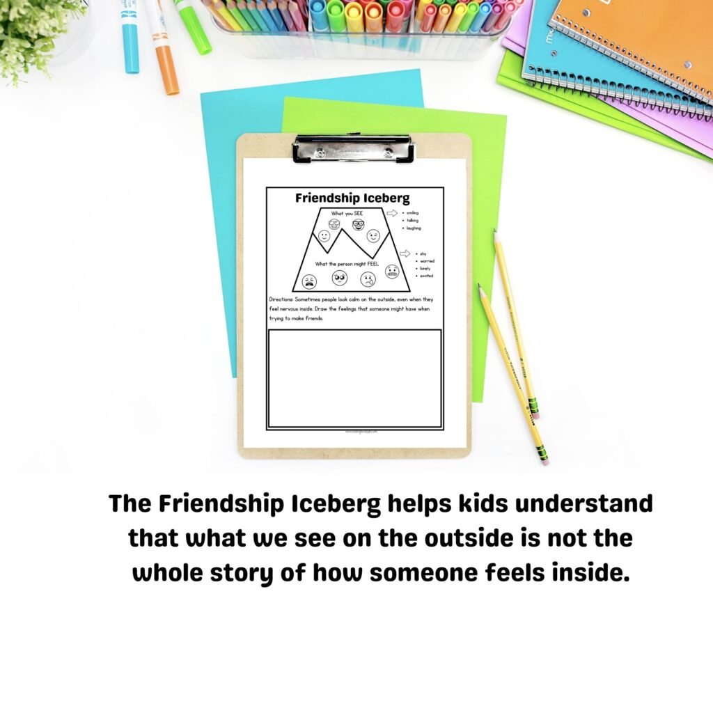 Printable PDF worksheets and activities to teach kids how to make friends 