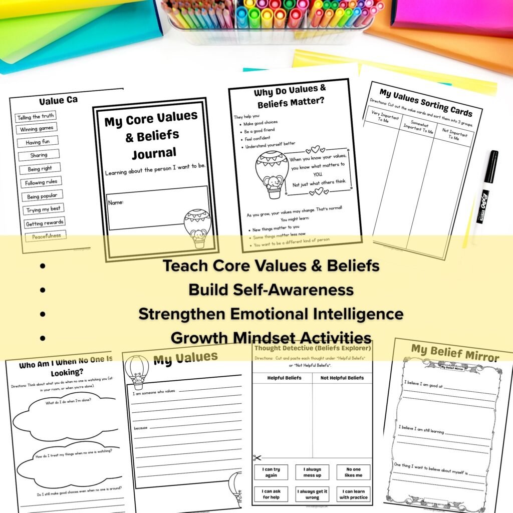 Values activity for students pdf